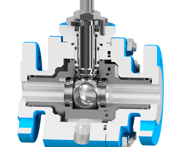 Ball valve with integrated heating jacket