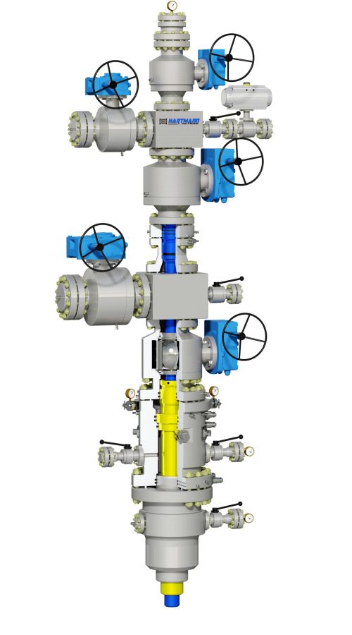 Wellhead gas storage yellow blue_kl